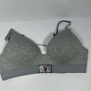 Victoria's Secret Gray Bra with Rhinestone Detail